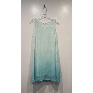 Eileen Fisher Ombre‎ Layered Linen Gauze Dress Size PP Coastal Beach Vacation
